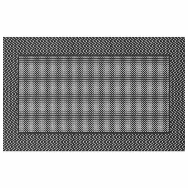vidaXL Χαλί εξωτερικού χώρου Μαύρο και γκρι 250 x 400 cm PP