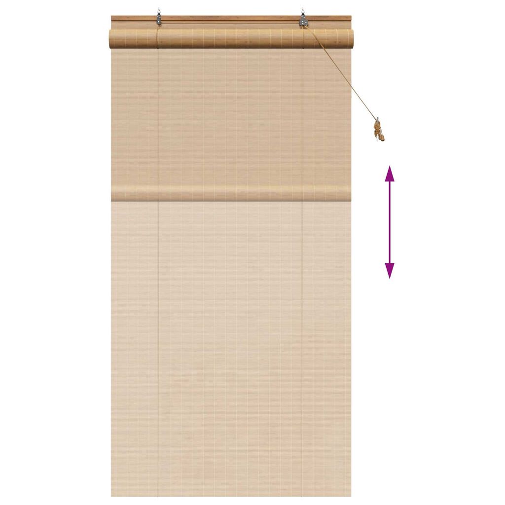 vidaXL Ρολά και Σκίες Παραθύρων Ανοιχτό καφέ 120 x 220 cm Μπαμπού