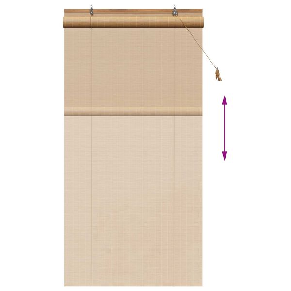 vidaXL Ρολά και Σκίες Παραθύρων Ανοιχτό καφέ 120 x 220 cm Μπαμπού