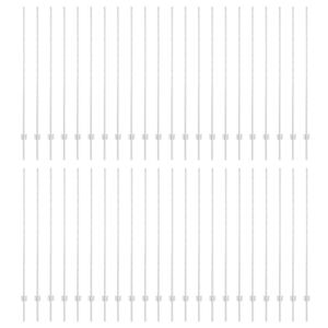 vidaXL Πό posts φράχτη 88 pcs Ασημί 200 cm Ατσάλι