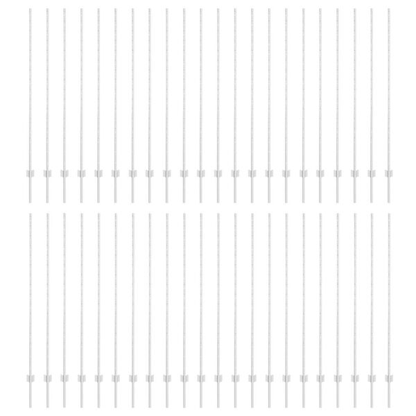 vidaXL Πό posts φράχτη 88 pcs Ασημί 200 cm Ατσάλι