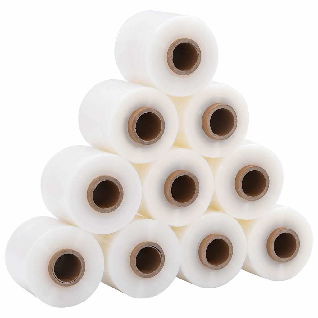 vidaXL Stretch Films 10 τεμάχια Διαφανές 23 μm 10 cm x 300 m