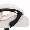 vidaXL Καρέκλα Racing με Φωτισμό RGB LED Ροζ/Μαύρο Συνθετικό Δέρμα