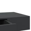 vidaXL Ράφι Τοίχου με Συρτάρι Μαύρο 80 x 25 x 8 εκ. MDF