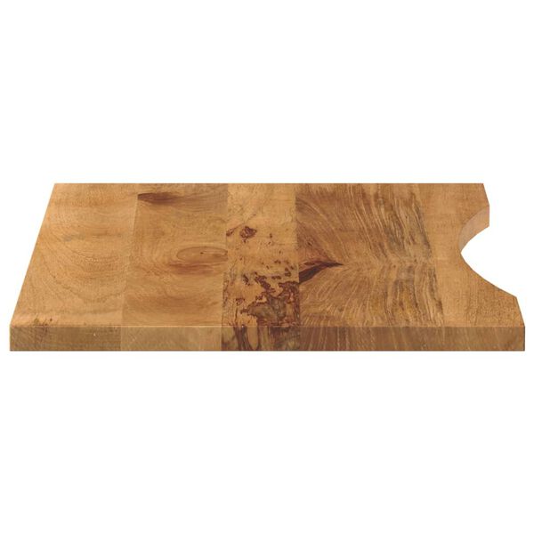 vidaXL Επιφάνεια Γραφείου Καμπύλη 90x60x2,5 εκ Μασίφ Ακατ. Μάνγκο