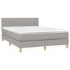 vidaXL &Kappa;&rho;&epsilon;&beta;ά&tau;&iota; Boxspring &mu;&epsilon; &Sigma;&tau;&rho;ώ&mu;&alpha; & LED &Alpha;&nu;.&Gamma;&kappa;&rho;&iota; 140x190&epsilon;&kappa;. &Upsilon;&phi;&alpha;&sigma;&mu;ά&tau;&iota;&nu;&omicron;