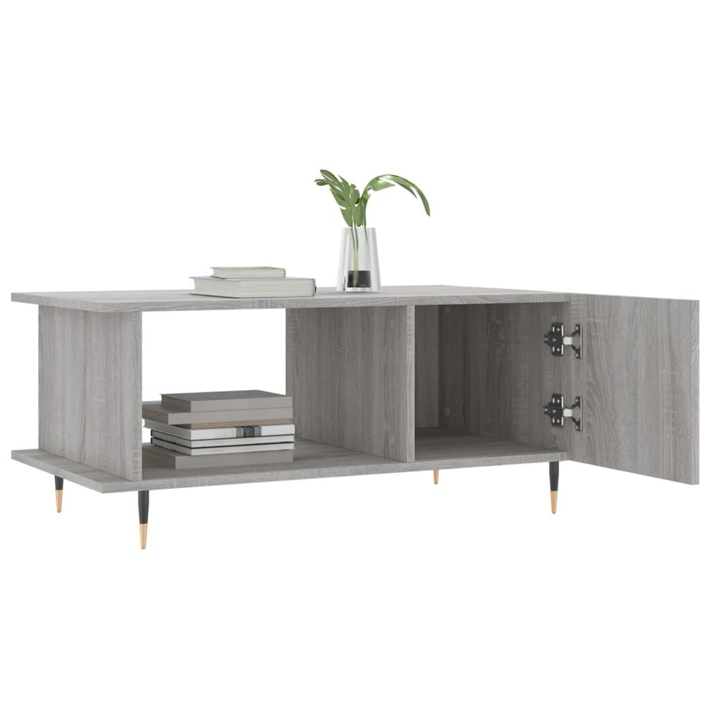 vidaXL Τραπεζάκι Σαλονιού Γκρι Sonoma 90x50x40 εκ. Επεξεργασμένο Ξύλο
