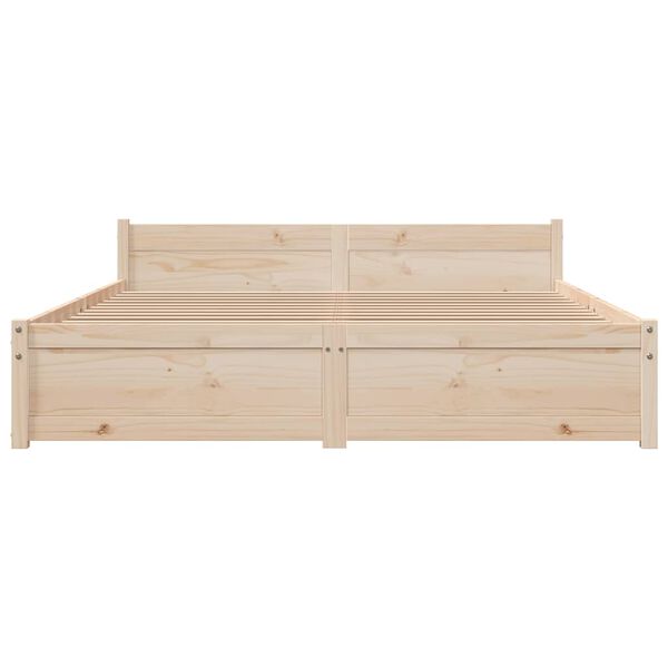 vidaXL Πλαίσιο Κρεβατιού 150 x 200 εκ. Μασίφ Ξύλο King Size