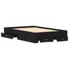 vidaXL Κρεβάτι με Συρτάρια Μαύρη δρυς 120 x 200 cm Επεξεργασμένο ξύλο