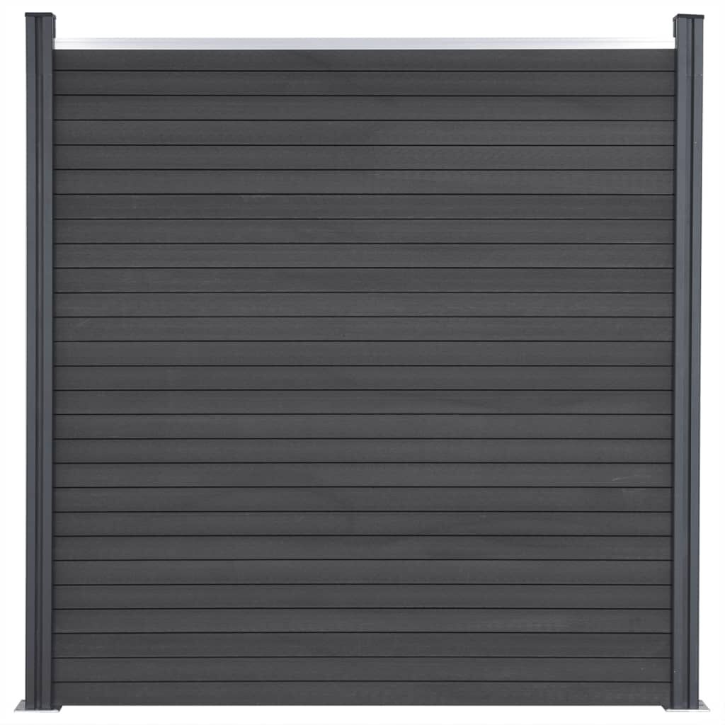 vidaXL Σετ Πάνελ Περίφραξης Γκρι 180 x 186 εκ. από WPC