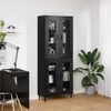 vidaXL Highboard 2 pcs &Mu;&alpha;ύ&rho;&eta; &Omicron;&xi;&upsilon;ά &Sigma;ύ&nu;&theta;&epsilon;&tau;&omicron; &Xi;ύ&lambda;&omicron; &kappa;&alpha;&iota; &Gamma;&upsilon;&alpha;&lambda;ί