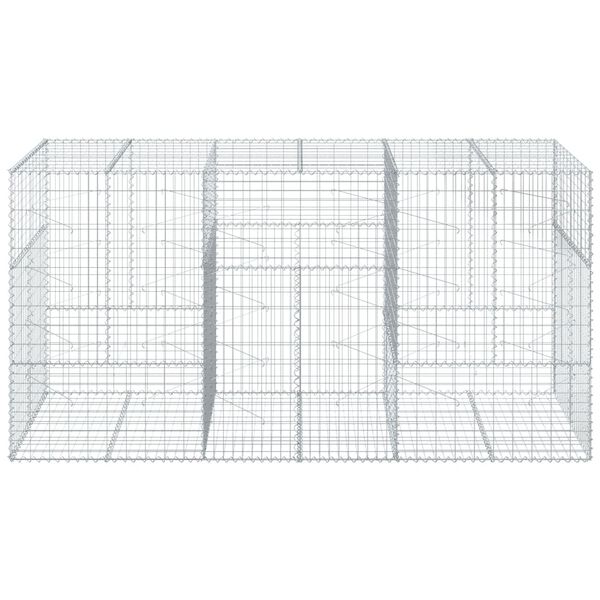 vidaXL Συρματοκιβώτιο με Κάλυμμα 300x100x150εκ από Γαλβανισμένο Χάλυβα