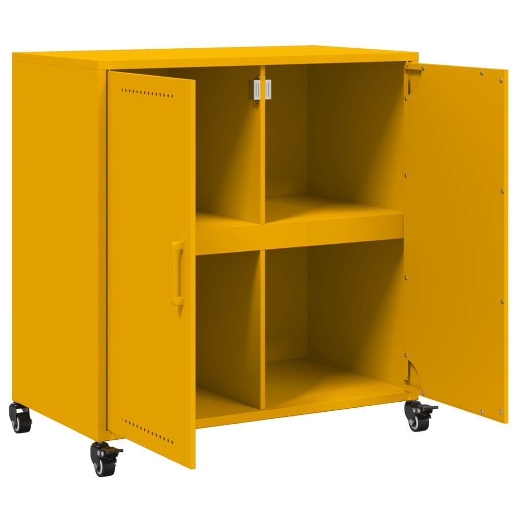 vidaXL Ντουλάπι Μουσταρδί 68x39x72 εκ. από Ατσάλι