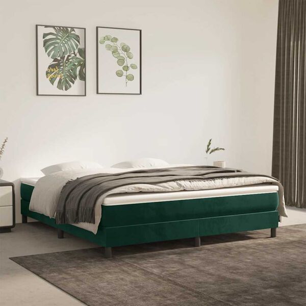 vidaXL &Kappa;&rho;&epsilon;&beta;ά&tau;&iota; Boxspring &mu;&epsilon; &Sigma;&tau;&rho;ώ&mu;&alpha; &Sigma;&kappa;&omicron;ύ&rho;&omicron; &Pi;&rho;ά&sigma;&iota;&nu;&omicron; 180x200&epsilon;&kappa;. &Beta;&epsilon;&lambda;&omicron;ύ&delta;&iota;&nu;&omicron;