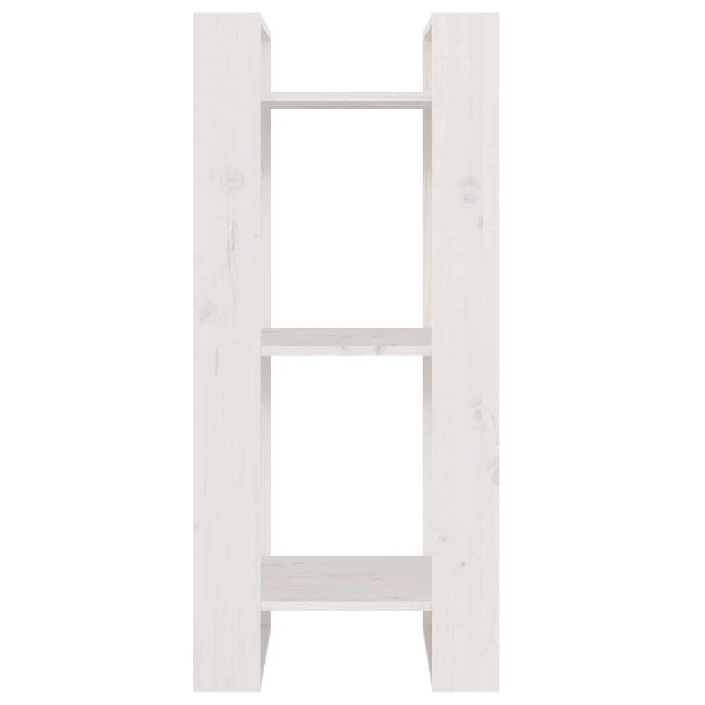 vidaXL Βιβλιοθήκη/Διαχωριστικό Χώρου Λευκό 41x35x91 εκ. Μασίφ Πεύκο