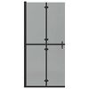 vidaXL Τοίχος ντους Walk-in Μαύρο και σκούρο διαφανές 90 x 190 cm