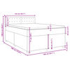 vidaXL Κρεβάτι Boxspring με Στρώμα Μαύρο 140x190 εκ. Υφασμάτινο