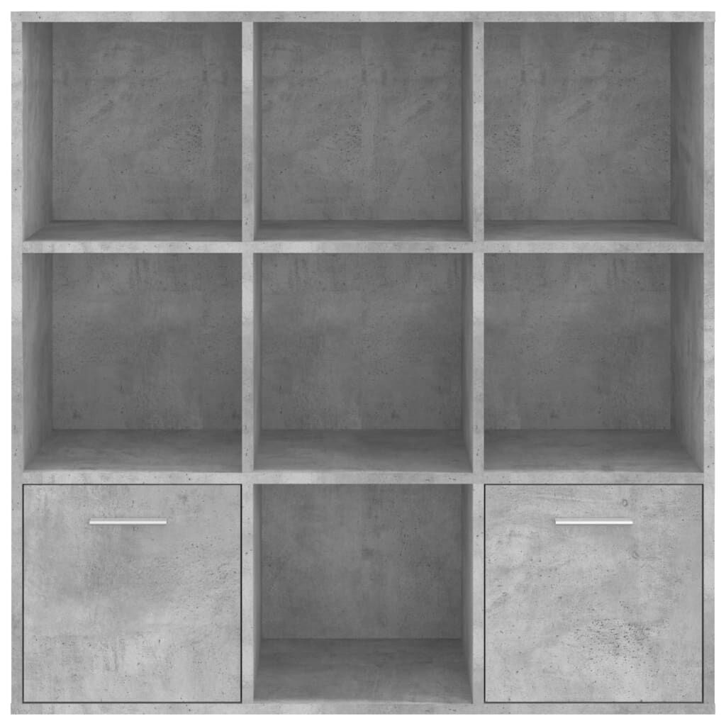 vidaXL Βιβλιοθήκη Γκρι Σκυροδέματος 98 x 30 x 98 εκ. από Επεξ. Ξύλο