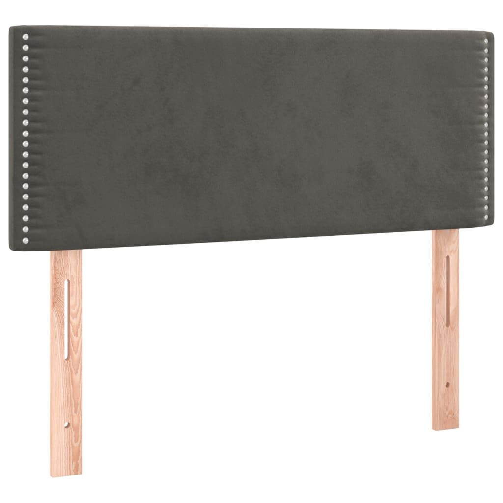 vidaXL Κεφαλάρι Κρεβατιού Σκούρο Γκρι 100x5x78/88 εκ. Βελούδινο