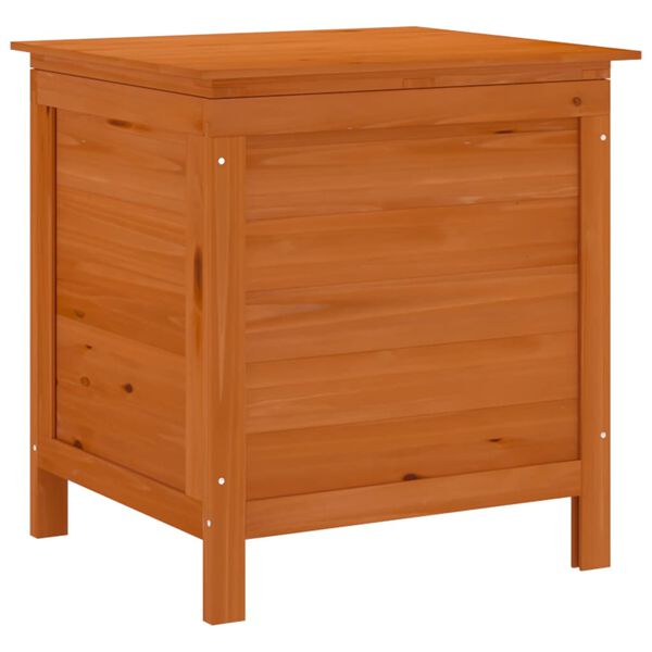 vidaXL Μπαούλο Αποθ. Κήπου Καφέ 50x49x56,5 εκ. Μασίφ Ξύλο Ελάτης