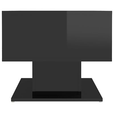 vidaXL Τραπεζάκι Σαλονιού Γυαλ. Μαύρο 103,5x50x44,5 εκ. Μοριοσανίδα