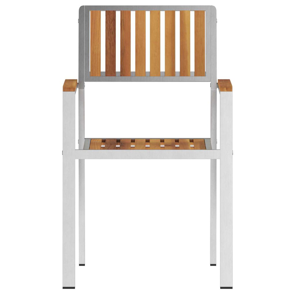 vidaXL Στοίβες Καρέκλες Κήπου 8 τεμ 54.5x56x87 εκ Μασίφ Ξύλο Teak