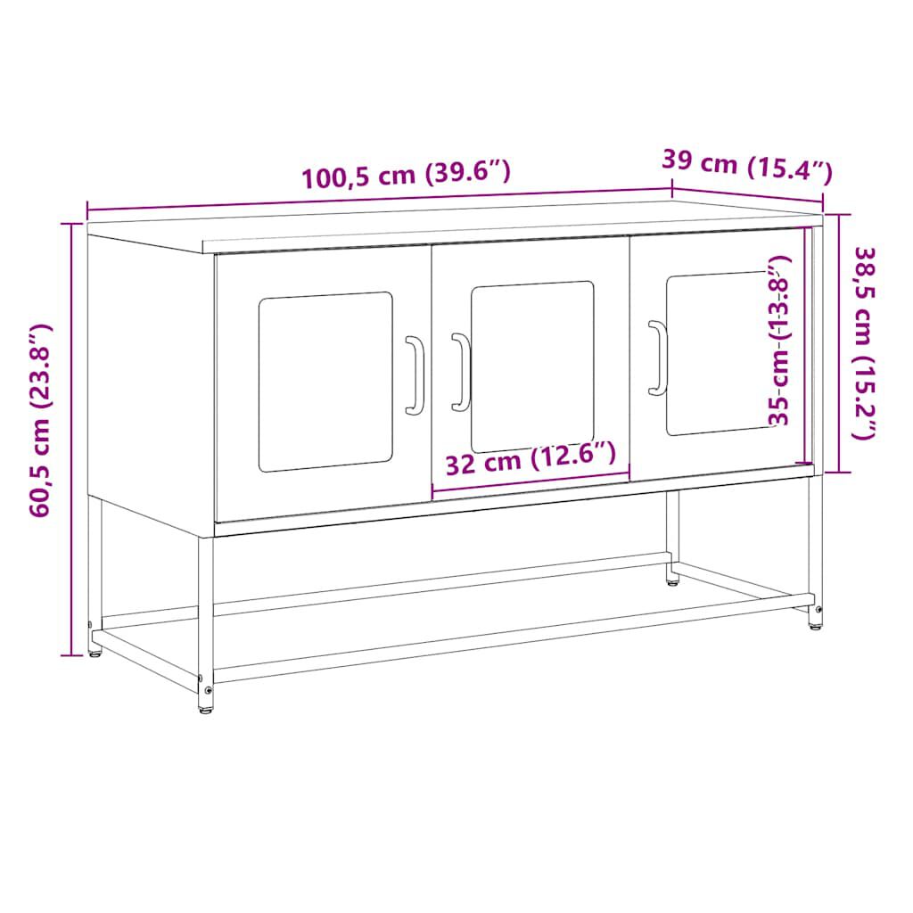 ντουλάπι τηλεόρασης vidaXL Ελαιοπράσινο 100,5x39x60,5 cm