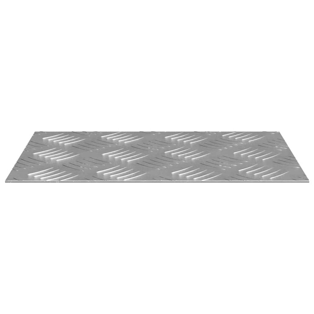 vidaXL Επιφάνειες Καρό 2 pcs Ασημί 30 x 20 cm Αλουμίνιο
