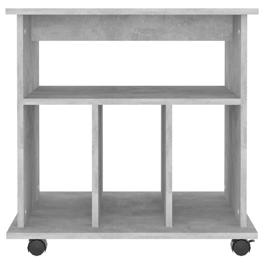 vidaXL Ντουλάπι Τροχήλατο Γκρι Σκυρ. 60 x 45 x 60 εκ. από Επεξ. Ξύλο