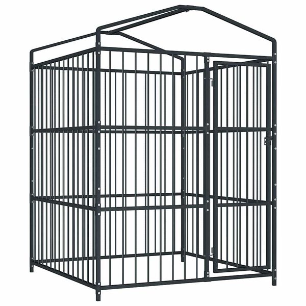 vidaXL Κλουβί Σκύλου Εξωτερικού Χώρου 150 x 150 x 210 εκ. με Στέγαστρο