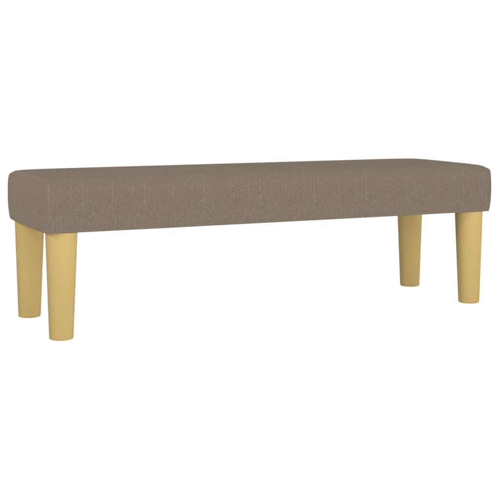 vidaXL Κρεβάτι Boxspring με Στρώμα Taupe 140x200 εκ. Υφασμάτινο
