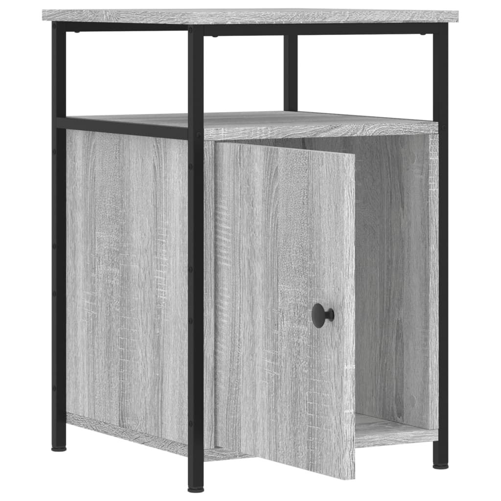 vidaXL Κομοδίνα 2 τεμ. Γκρι Sonoma 40x42x60εκ. από Επεξεργασμένο Ξύλο