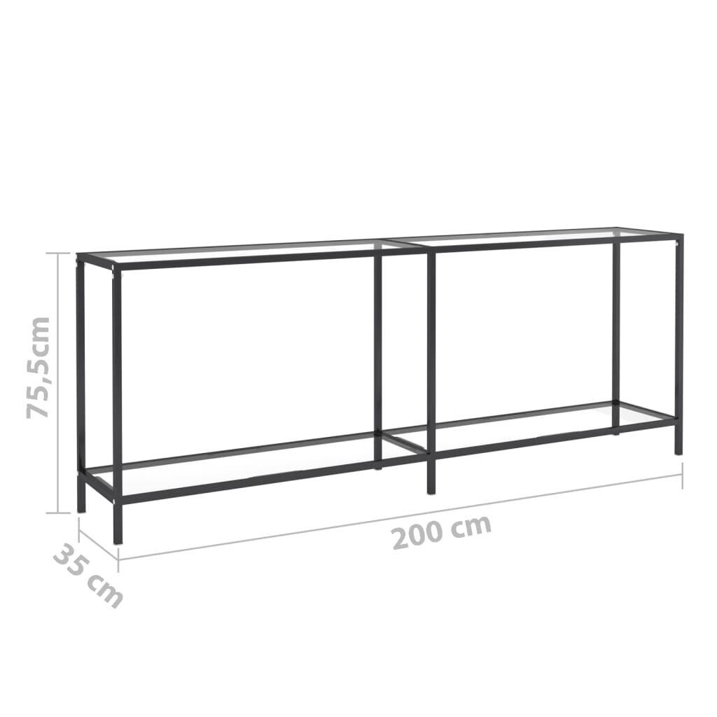vidaXL Τραπέζι Κονσόλα Διαφανές 200 x 35 x 75,5 εκ. από Ψημένο Γυαλί