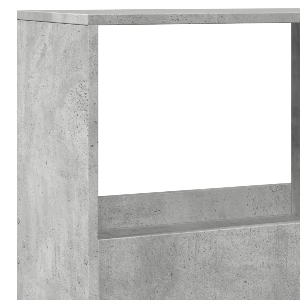 vidaXL Βιβλιοθήκη Γκρι Σκυροδέματος 100x33x155,5 εκ. Επεξεργ. Ξύλο