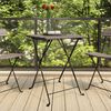 vidaXL Τραπέζι Bistro Πτυσσόμενο Γκρι 55x54x71 εκ. από Συνθετικό Ρατάν