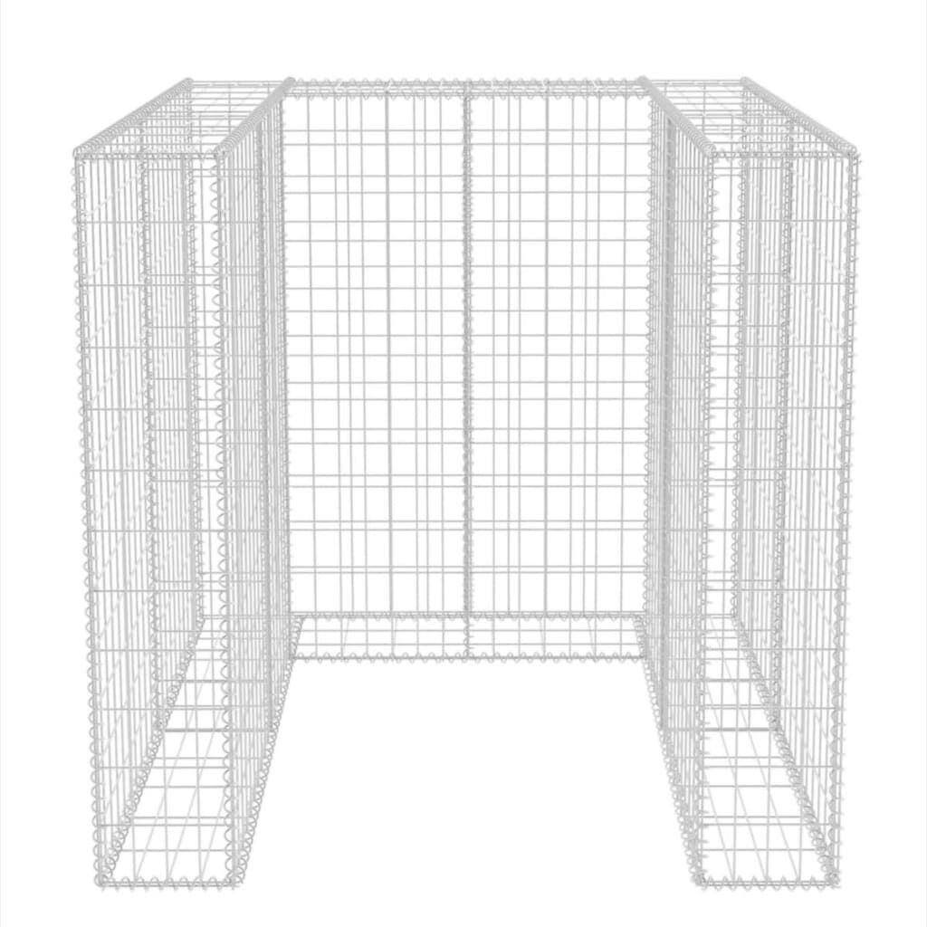vidaXL Πλαίσιο Μονό για Κάδο Απορριμμάτων 110x100x120 εκ. Ατσάλινο