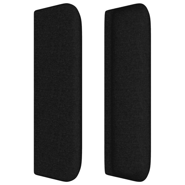 vidaXL Κρεβάτι Boxspring με Στρώμα Μαύρο 180x200 εκ. Υφασμάτινο