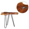 vidaXL Τραπεζάκι Σαλονιού 70x45 εκ. από Μασίφ Ξύλο Teak / Συνθ. Ρητίνη