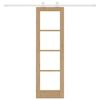 vidaXL Συρόμενη Πόρτα ORKDAL Καφέ 61 x 198.5 εκ. Ξύλο και μέταλλο