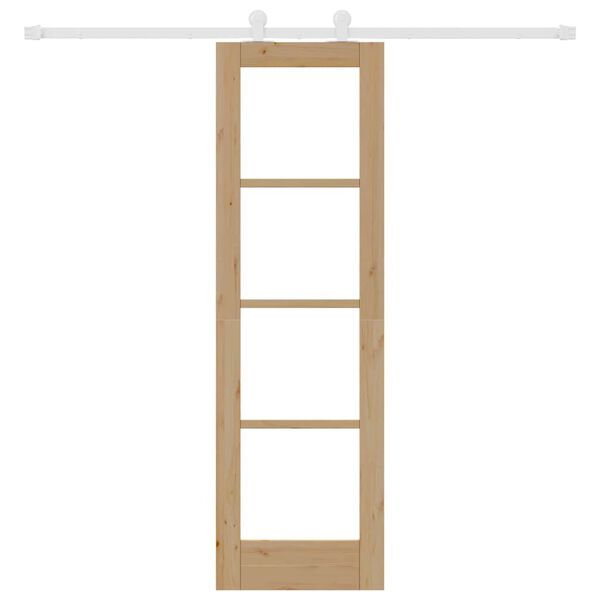 vidaXL Συρόμενη Πόρτα ORKDAL Καφέ 61 x 198.5 εκ. Ξύλο και μέταλλο