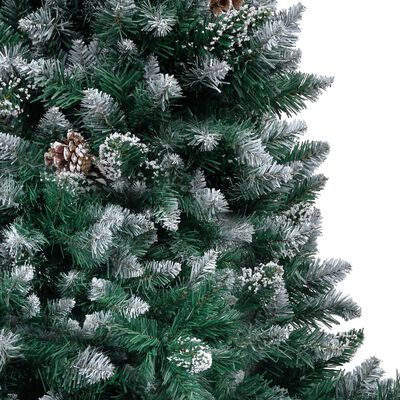 vidaXL Χριστουγεννιάτικο Δέντρο 180 εκ. με Κουκουνάρια/Λευκό Χιόνι