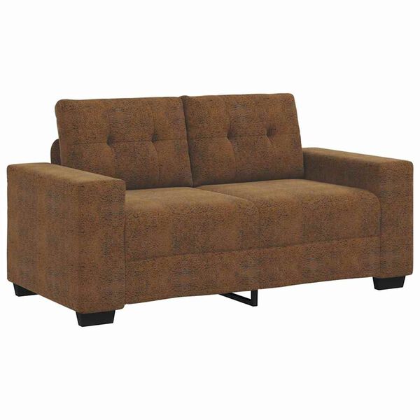 vidaXL Καναπές 2 pcs Καφέ 221 x 78 x 80 εκ Τεχνητό δέρμα