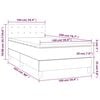 vidaXL Κρεβάτι Boxspring με Στρώμα Κρεμ 100x200εκ. από Συνθετικό Δέρμα