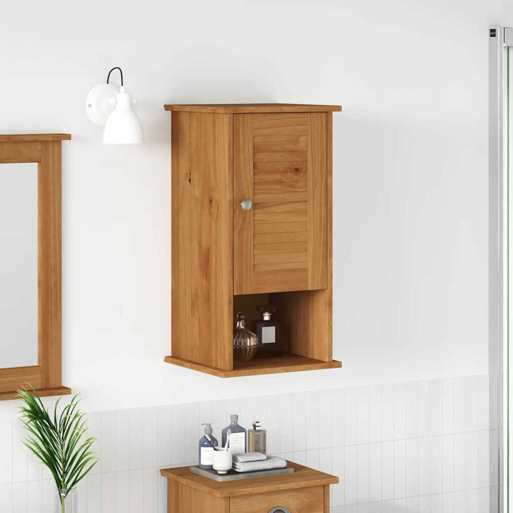 vidaXL Τοίχου Ντουλάπα Μπάνιου VIGO καφέ μελί 37 x 34 x 71.5 εκ.