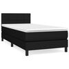 vidaXL &Kappa;&rho;&epsilon;&beta;ά&tau;&iota; Boxspring &mu;&epsilon; &Sigma;&tau;&rho;ώ&mu;&alpha; &Mu;&alpha;ύ&rho;&omicron; 80 x 200 &epsilon;&kappa;. &Upsilon;&phi;&alpha;&sigma;&mu;ά&tau;&iota;&nu;&omicron;