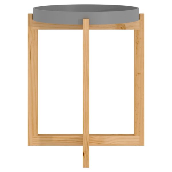 vidaXL Τραπεζάκι Σαλονιού Γκρι 41x41x48,5 εκ. Επεξ. Ξύλο&Μασίφ Πεύκο