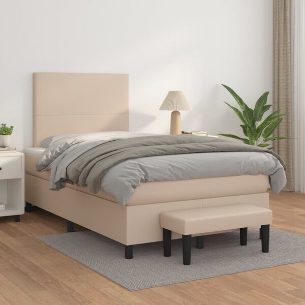 vidaXL &Kappa;&rho;&epsilon;&beta;ά&tau;&iota; Boxspring &mu;&epsilon; &Sigma;&tau;&rho;ώ&mu;&alpha; &Kappa;&alpha;&pi;&omicron;&upsilon;&tau;&sigma;ί&nu;&omicron; 120x190&epsilon;&kappa;.&alpha;&pi;ό &Sigma;&upsilon;&nu;&theta;.&Delta;έ&rho;&mu;&alpha;