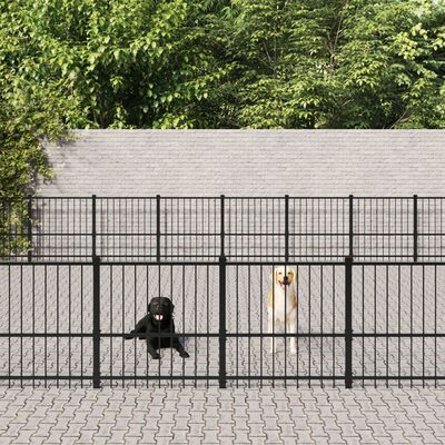 vidaXL Κλουβί Σκύλου Εξωτερικού Χώρου 84,68 μ² από Ατσάλι