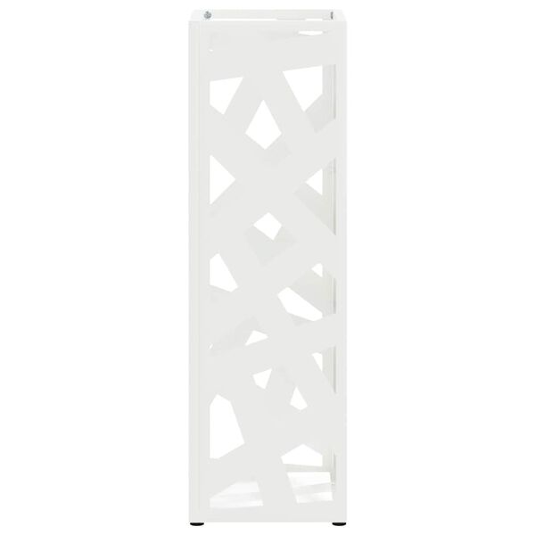 vidaXL Σχέδιο & βάση αποθήκευσης Λευκό 15.5 x 15.5 x 49 εκ Μέταλλο