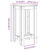 vidaXL Τραπέζι Μπαρ Καπνιστή Δρυς 51x50x103,5 εκ. Επεξ. Ξύλο